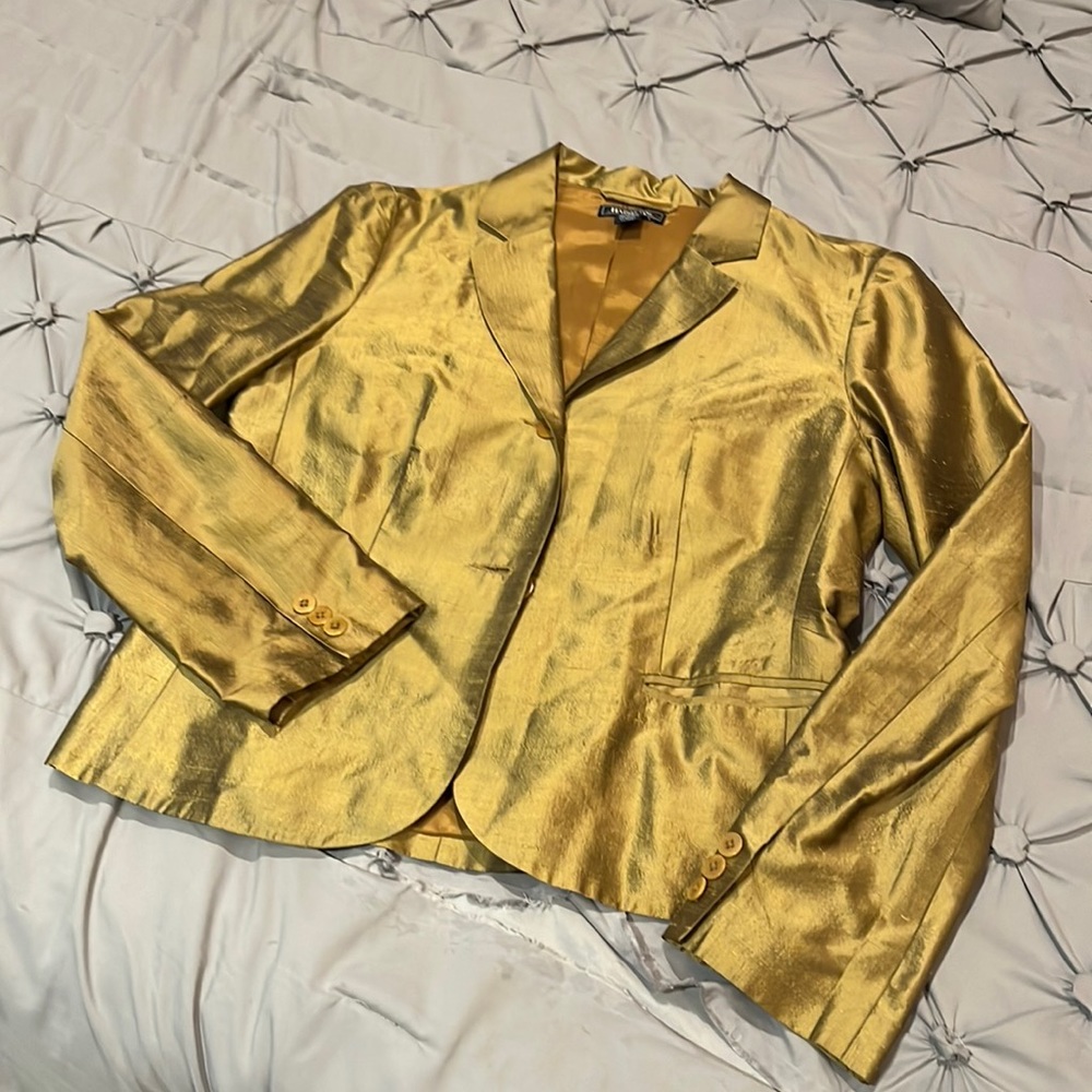 Harold’s Gold Silk Jacket—size 10